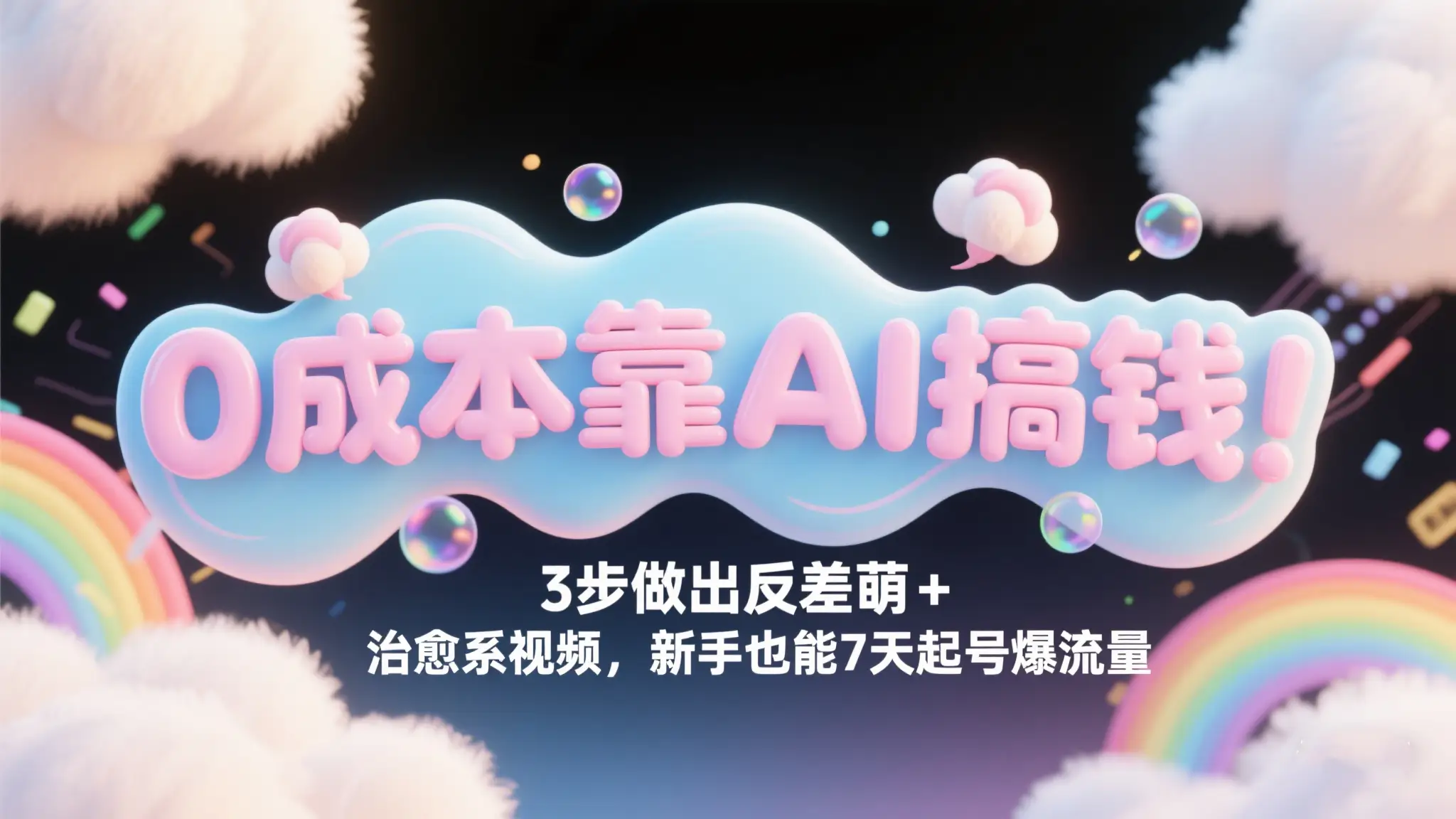 0成本靠AI搞钱!3步做出反差萌+治愈系视频,新手也能7天起号爆流量,单日变现1000+-创业猫 0成本靠AI搞钱!3步做出反差萌+治愈系视频,新手也能7天起号爆流量,单日变现1000+-创业猫