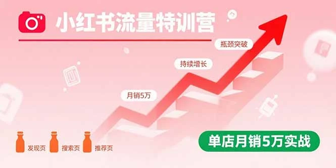 【精】小红书流量特训营:突破流量瓶颈,实现店铺持续增长,单店月销5万实战-创业猫 【精】小红书流量特训营:突破流量瓶颈,实现店铺持续增长,单店月销5万实战-创业猫