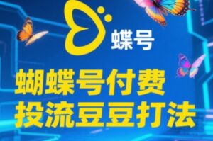 渔财老师·2025蝴蝶号付费投流豆豆打法-淘米帮