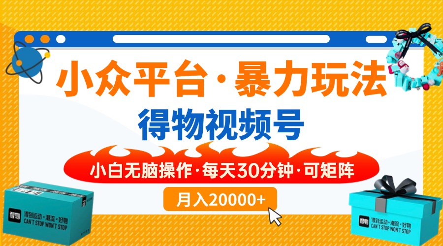 小众平台暴力玩法，一键搬运爆款视频，可矩阵小白无脑操作，每天30分钟…-淘米帮