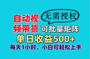 自动视频带货,可批量矩阵,单日收益500+、轻松实现睡后收益,小白可…-淘米帮