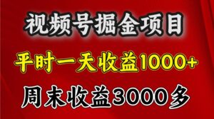 一天收益1000+ 视频号掘金,周末收益会更高些-淘米帮