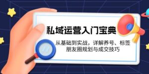 私域运营入门宝典：从基础到实战，详解养号、标签、朋友圈规划与成交技巧-淘米帮