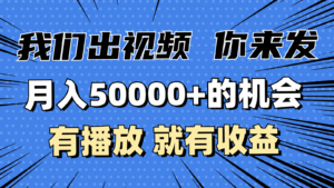 月入5万+的机会，我们出视频你来发，有播放就有收益，0基础都能做！-淘米帮