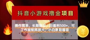 【抖音小游戏发行人计划项目】操作简单，长期稳定，日盈利500+，可工作…-淘米帮