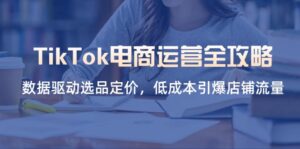 TikTok电商运营全攻略，数据驱动选品定价，低成本引爆店铺流量-淘米帮