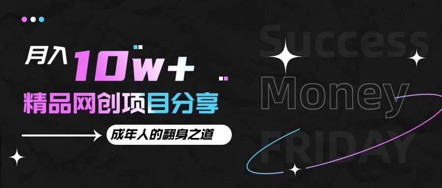 月入十万+的网创项目分享，成年人的最快翻身之道-淘米帮