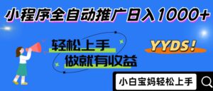 2025年最新风口，小程序自动推广，，稳定日入1000+，小白轻松上手-淘米帮