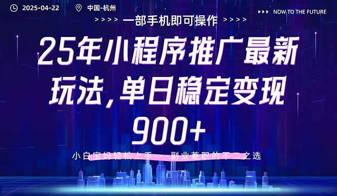 25年小程序推广最新玩法，单日稳定变现900+，小白轻松上手-淘米帮
