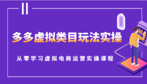 多多虚拟类目玩法实操,从零学习虚拟电商运营实操课程-淘米帮