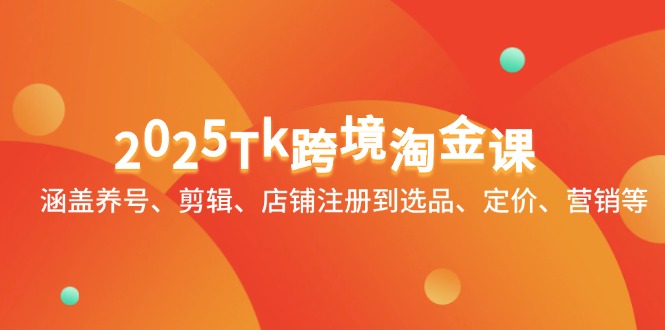 2025Tk跨境淘金课：涵盖养号、剪辑、店铺注册到选品、定价、营销等-淘米帮