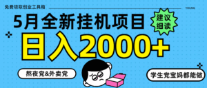 5月最新挂机项目8.0玩法轻松日入2000+-淘米帮