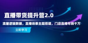 直播带货提升营2.0：流量逻辑数据，直播场景主题搭建，门店直播年销千万-淘米帮