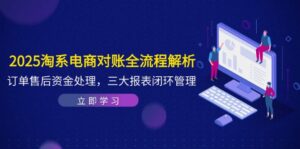 2025淘系电商对账全流程解析,订单售后资金处理,三大报表闭环管理-淘米帮