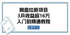 网盘拉新项目：3月收益超16万，入门到精通教程-淘米帮