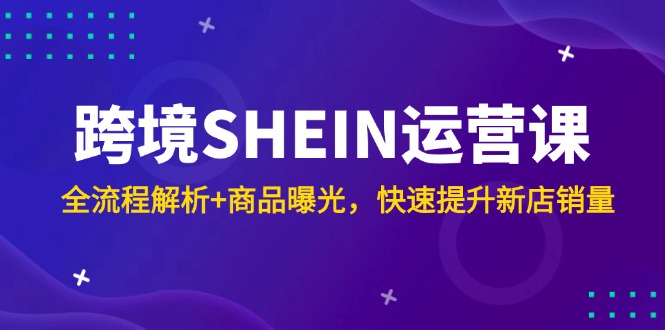 跨境SHEIN运营课，全流程解析+商品曝光，快速提升新店销量-淘米帮