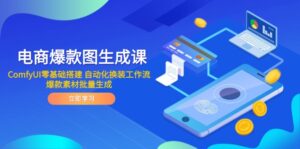 电商爆款图生成课 ComfyUI零基础搭建 自动化换装工作流 爆款素材批量生成-淘米帮