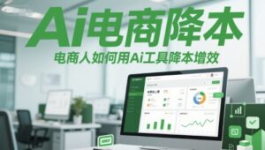 Ai电商降本增效线上课，电商人如何用Ai工具降本增效-淘米帮