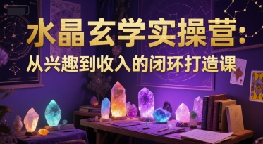 水晶玄学实操营：从兴趣到收入的闭环打造课-淘米帮