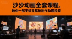 沙沙动画全套课程,教你一部手机零基础制作动画视频-淘米帮