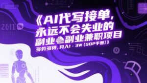 AI代写接单，永远不会失业的副业兼职项目，多劳多得，月入1-3W【SOP手册】-淘米帮