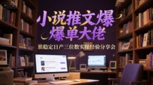 小说推文爆单大佬稳定日产三位数实操经验分享会-淘米帮