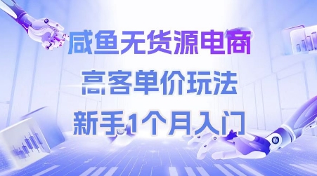 咸鱼无货源电商，高客单价玩法，新手1个月入门-淘米帮