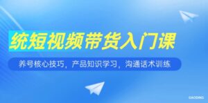 短视频带货入门课，养号核心技巧，产品知识学习，沟通话术训练-淘米帮