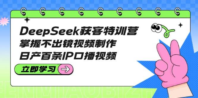 DeepSeek获客特训营：掌握不出镜视频制作，日产百条IP口播视频-淘米帮