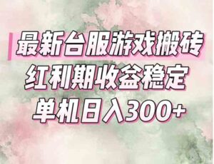 最新台服游戏搬砖,红利期收益高稳定,操作简单,小白闭眼入。-淘米帮