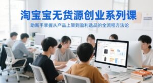 淘宝无货源创业系列课，助新手掌握从产品上架到盈利选品的全流程方法论-淘米帮