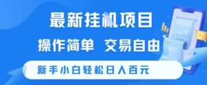 最新挂G项目，操作简单，交易自由，新手小白轻松日入100+【揭秘】-淘米帮