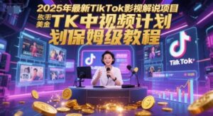 2025年最新TikTok影视解说项目,新手也能挣美金,TK中视频计划保姆级教程-淘米帮