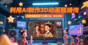 利用AI制作3D动画甄嬛传,流量爆了,手把手教你这个AI新玩法,轻松涨粉-淘米帮