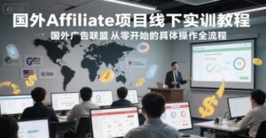 国外Affiliate项目线下实训教程,国外广告联盟从零开始的具体操作全流程-淘米帮