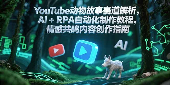 YouTube动物故事赛道解析，AI+RPA自动化制作教程，情感共鸣内容创作指南-淘米帮