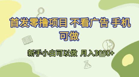 首发零撸项目 不看广告 手机可做 新手小白可以做  月入3k+【揭秘】-淘米帮
