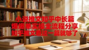小说推文知乎中长篇爆单实操全流程分享，知乎推文看这一篇就够了-淘米帮