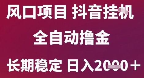 风口项目，六月最新玩法抖音无人挂G，全自动撸金，长期稳定 日入2k+【揭秘】-淘米帮