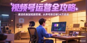2025视频号运营全攻略，推流机制加短剧剪辑，从养号到日销34万实战-淘米帮