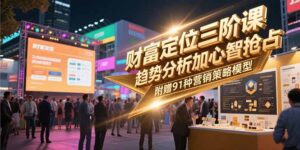 财富定位三阶课,趋势分析加心智抢占,附赠91种营销策略模型-淘米帮