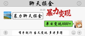 暴力聊天掘金 有手就行当天变现 多劳多得 单日变现1000+-淘米帮