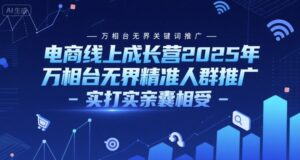 电商线上成长营2025年,万相台无界关键词推广-万相台无界精准人群推广-实打实亲囊相受-淘米帮