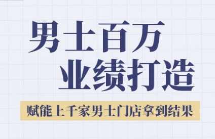 2025男士美业百万业绩打造，赋能上千家男士门店拿到结果-淘米帮