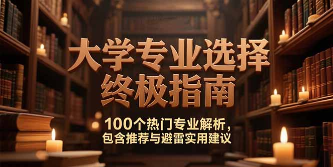 付费文：大学专业选择终极指南,100个热门专业解析,包含推荐与避雷实用建议-淘米帮