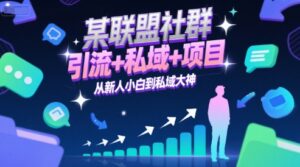 某联盟社群,引流+私域+项目,从新人小白到私域大神-淘米帮