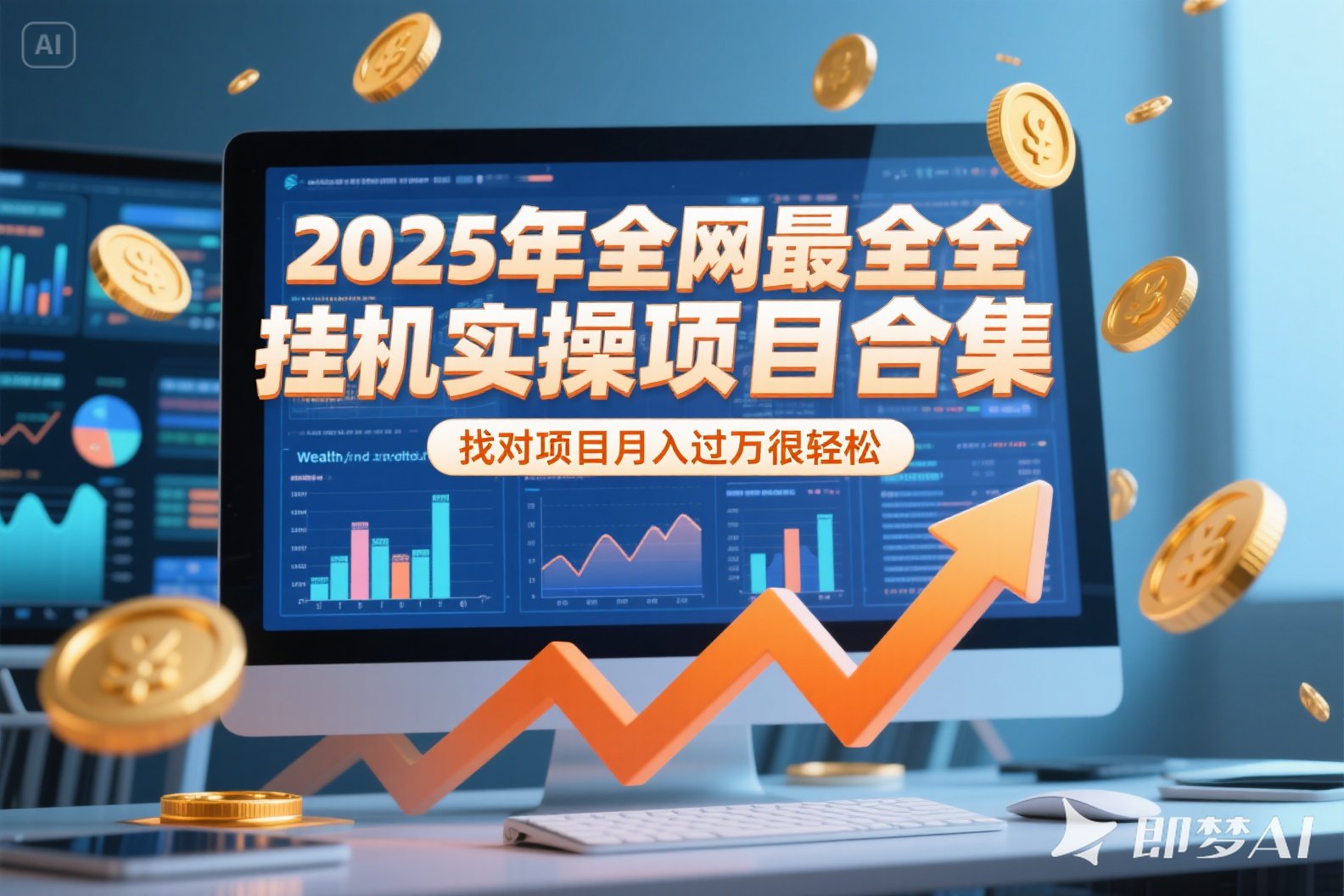 2025年挂机实操项目实操演练，挂机类型，AI直播类型，轻资产创业类型…-淘米帮