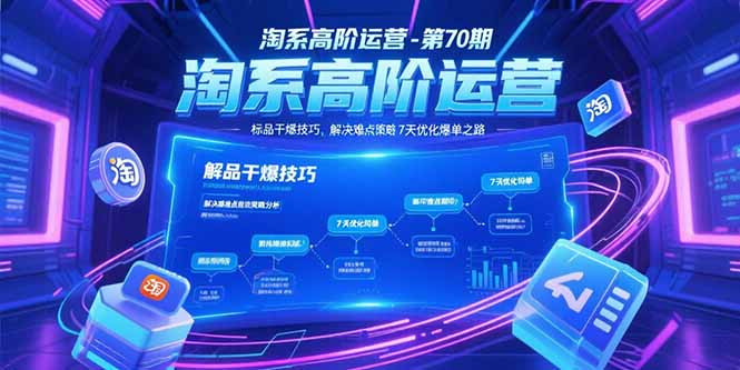 淘系高阶运营-第70期，标品干爆技巧，解决难点策略，大佬操盘方法-淘米帮