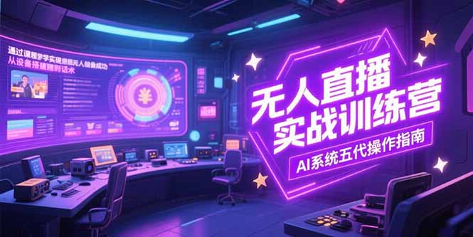 无人直播实操训练营，从设备搭建到话术，AI系统五代操作指南(7月更新-淘米帮