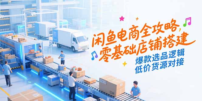 闲鱼电商全攻略，零基础店铺搭建，爆款选品逻辑，低价货源对接-淘米帮